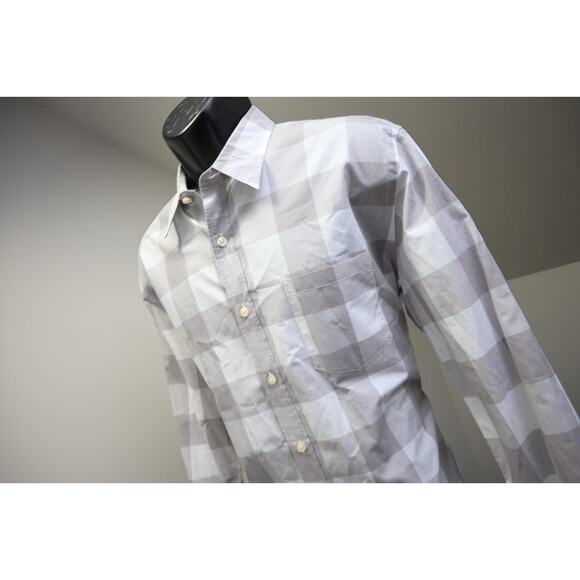 J Crew Dress Shirt Plaid Tailored Fit Long Sleeve Button Up Casual Mens Large - Picture 1 of 9